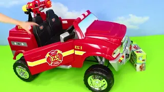 Camion de pompiers électrique pour enfants