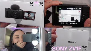 SONY ZV1F UNBOXING | buy my first camera with me