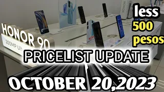 HONOR PRICELIST UPDATE | OCTOBER 2023 | X5plus,X6a,X7a,X8a,X9a,Honor905G,Honor90lite5G