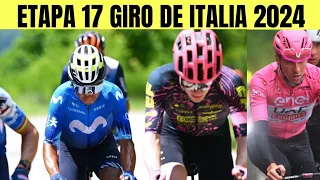 Nairo Quintana Esteban CHAVES Tadej POGACAR  Daniel MARTINEZ ETAPA 17 GIRO DE ITALIA 2024 BRUTAL