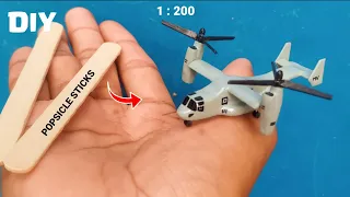 MV22 Osprey | How to make a airplane with ice cream sticks