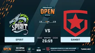 🔴  LIVE  На Русском Spirit vs Gambit  DreamHack Open November 2020