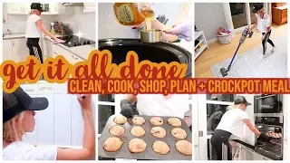 GET IT ALL DONE! CLEAN WITH ME, DECLUTTER, ORGANIZE, COOK WITH ME, PLAN WITH ME + CROCKPOT MEAL