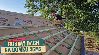 Robimy dach na domku 35m2. Montaż blachodachówki modułowej