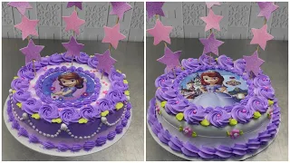 TUTORIAL HOW TO DECORATE A PRINCESS SOFIA CAKE., EASY AND SIMPLE☺️