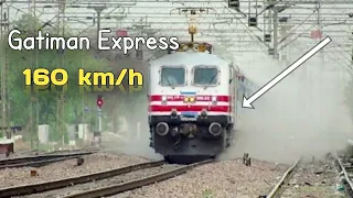 Dangerous 160Kmph Gatiman Express attacks Asaoti India's Fastes Train #indianrailways