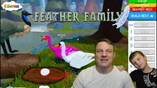 От яйца до лебедя в Feather family Roblox | Tatoc Play