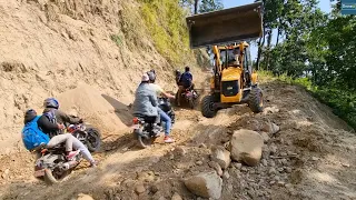 Repairing Busy Old Hilly Road with JCB Backhoe