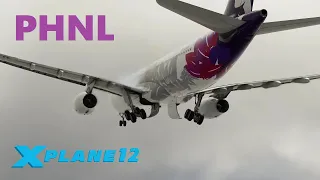 [X-Plane 12] Hawaiian A330-200 Arrival at Honolulu Intl. Airport