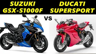 Suzuki GSX S1000F vs  Ducati SuperSport  Compare test