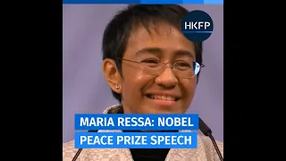 Maria Ressa Nobel Peace Prize speech [In full]
