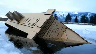 Cardboard ship sinks