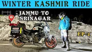 बुरे फॅस गए दूसरे दिन 😰 WINTER KASHMIR RIDE 🏍️ Jammu To Srinagar | Ep-2