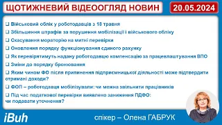 20.05.2024. Бухгалтерські новини. Відеоогляд