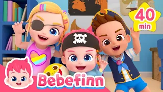 I'm a Pirate 🏴‍☠️ and more songs compilation | Bebefinn Sing Along2 | Nursery Rhymes & Kids Songs