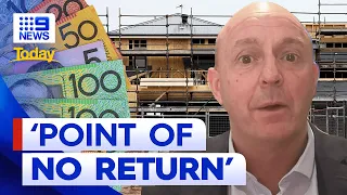 Building industry reaches ‘point of no return’ over $220b in project delays | 9 News Australia