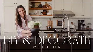 DIY AND DECORATE WITH ME KITCHEN REFRESH | Thrift Haul and Styling Home Decor on a Budget