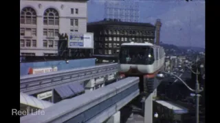 1962  Seattle World's Fair Monorail ride, Space Needle, water show, Seattle, Washington State