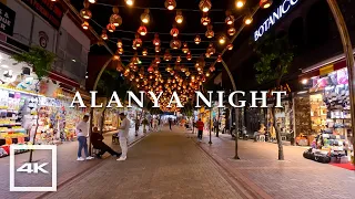 Alanya city center 🌙 Night walking in May 2023 | 4K HDR