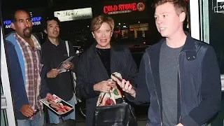 Annette Bening And Son Benjamin Arriving At Westwood Theatre