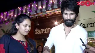 Shahid Kapoor & Mira Rajput spotted at a restaurant in Bandra