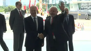 Brazil's Lula receives Germany's Olaf Scholz in Brasilia | AFP