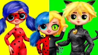 Ladybug and Cat Noir with Their Kids / 10 LOL OMG DIYs