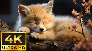 Baby Animals 4K ~ Music that touches the heart: Medicine for the heart and soul ~ Relaxing Music