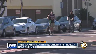 New dockless scooter regulations start Monday