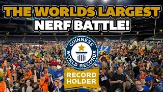 THE WORLDS LARGEST NERF BATTLE - Guinness World Record - AT&T Stadium
