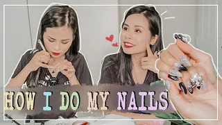 TỰ LÀM MÓNG TẠI NHÀ ♡ How i do my extension nails ♡ Tuta.nguyen