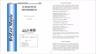 O Magnum Mysterium (BL1002) by Evan Ramos