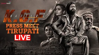 KGF Chapter 2 Tirupati Press Meet Live | Yash | Sanjay Dutt | Raveena Tandon | Srinidhi Shetty