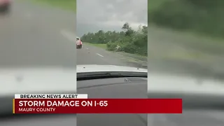 Storm damage on I-65