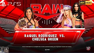 WWE 2K23 (PS5) - CHELSEA GREEN vs RAQUEL RODRIGUEZ | RAW, MAY 15, 2023 [4K 60FPS HDR]