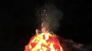 Firecracker vs Strawberry in Super Slow Motion