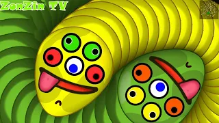 🐍 WORMATE ZONE.IO trò chơi con sâu #015 BIGGEST SNAKE| Epic Worms Zone Best Gameplay | Biggiun TV