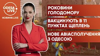 День пам'яті жертв Голодомору / Працюють 11 пунктів щеплень / Нове авіасполучення