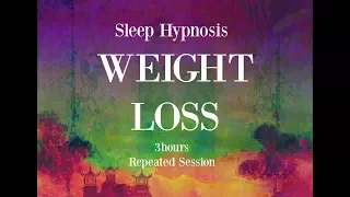 😴 3 hours repeated loop ~ Sleep hypnosis for weight loss with mindful awareness ~ Female Voice