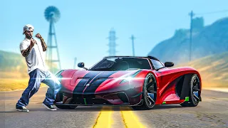 GTA V: DEI FUGA DA POLICIA COM O NOVO KOENIGSEGG JESKO da NOVA DLC