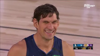 Boban Blocks Dwight Howard Without Jumping In Hilarious Exchange