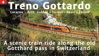Treno Gottardo, new train along the old Gotthard railway pass. A scenic ride through the Swiss Alps.