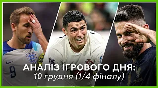 Студія ЧС-2022: головний матч 1/4 та надгучна сенсація / Англія – Франція, Португалія – Марокко