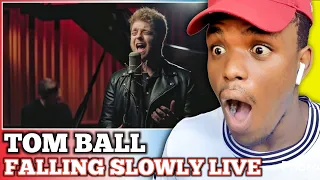 FIRST TIME REACTING TO | Tom Ball - Falling Slowly Live - Music Video #tomball