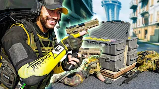 RIOT SHIELD + AUTOMATIC PISTOLS = RAGE Reactions! (Modern Warfare 2 SnD Trolling)