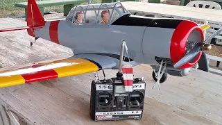 RC Plane T6 Phoenix I had 2 nice flights, aerobatics and high O.S. engine 61fx e vintage radio 72mhz