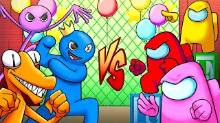 RAINBOW FRIENDS vs. AMONG US!? (Cartoon Animation)