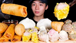 ASMR Hong Kong DIMSUM 🇭🇰 | SIU MAI, SPRING ROLLS, BEEF BALLS, DUMPLINGS (Eating Sound) | MAR ASMR