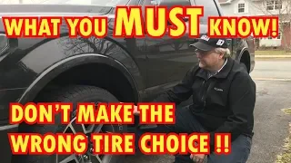 WHAT YOU MUST KNOW WHEN REPLACING THE TIRES ON YOUR TRUCK (OR OTHER RV TOW VEHICLE)