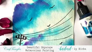 Beautiful Skyscape Watercolour Painting